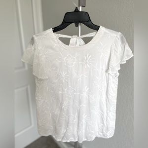 LOFT white floral top - XSP